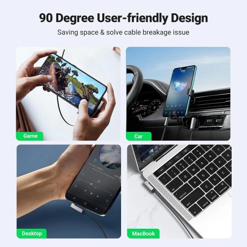 UGREEN 3.3FT Right Angle 3.5mm to 3.5mm Stereo Audio AUX Cable