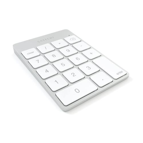 Satechi Slim Aluminum Bluetooth Wireless Keypad & 18-Key Number Pad - Silver