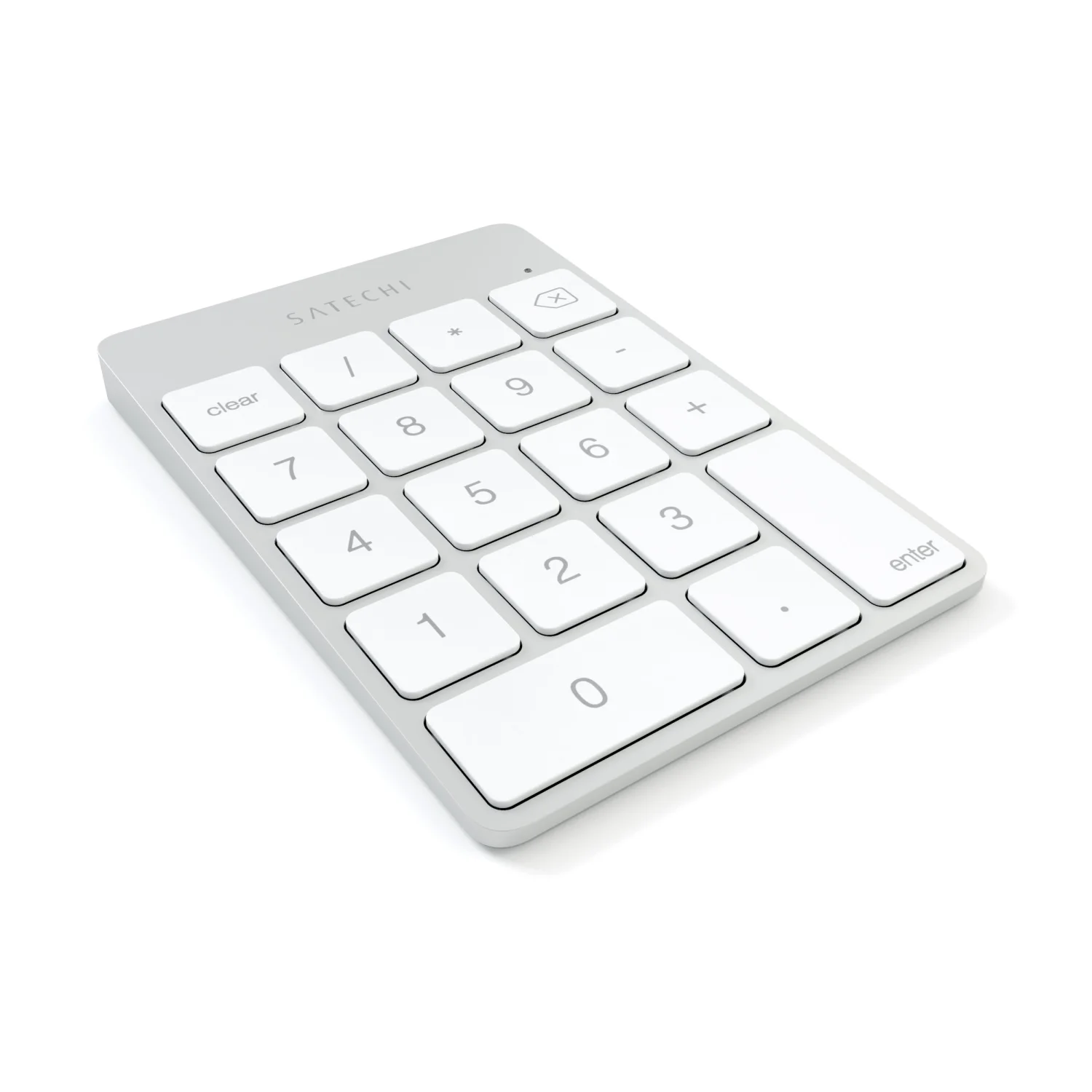 Satechi Slim Aluminum Bluetooth Wireless Keypad & 18-Key Number Pad - Silver 3