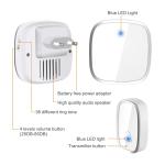 KZKJ Waterproof Wireless Doorbell with 280m Range, 36 Ringtones & 4 Volume Levels