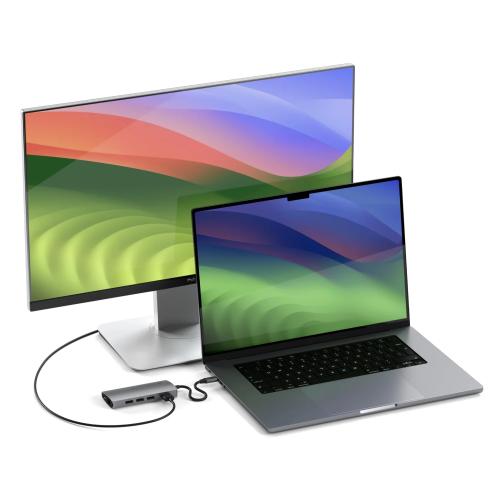 Satechi 8-in-1 USB-C Hub V2 with 115W PD Charging and 4K HDMI - Space Gray