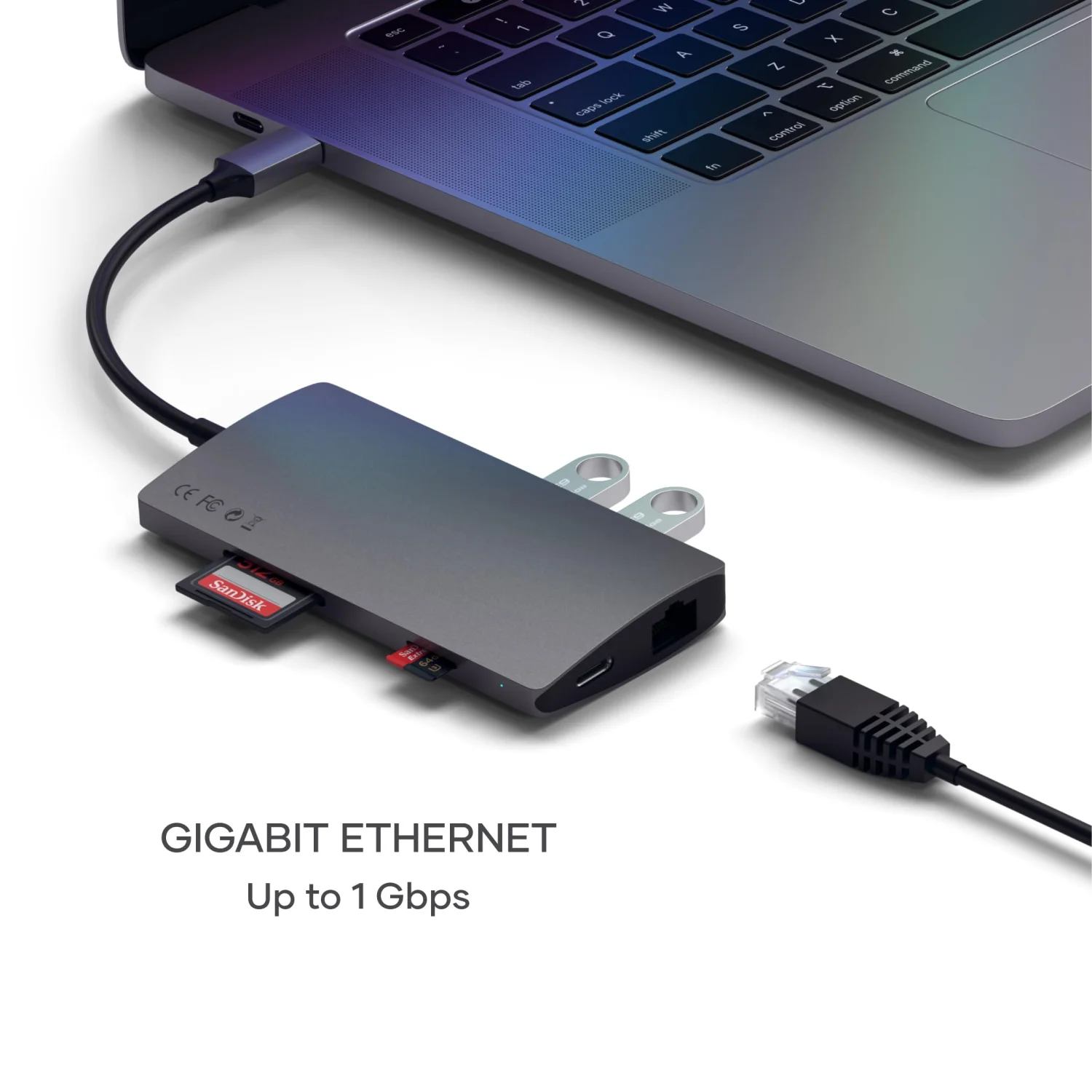 Satechi 8-in-1 USB-C Hub V2 with 115W PD Charging and 4K HDMI - Space Gray 4