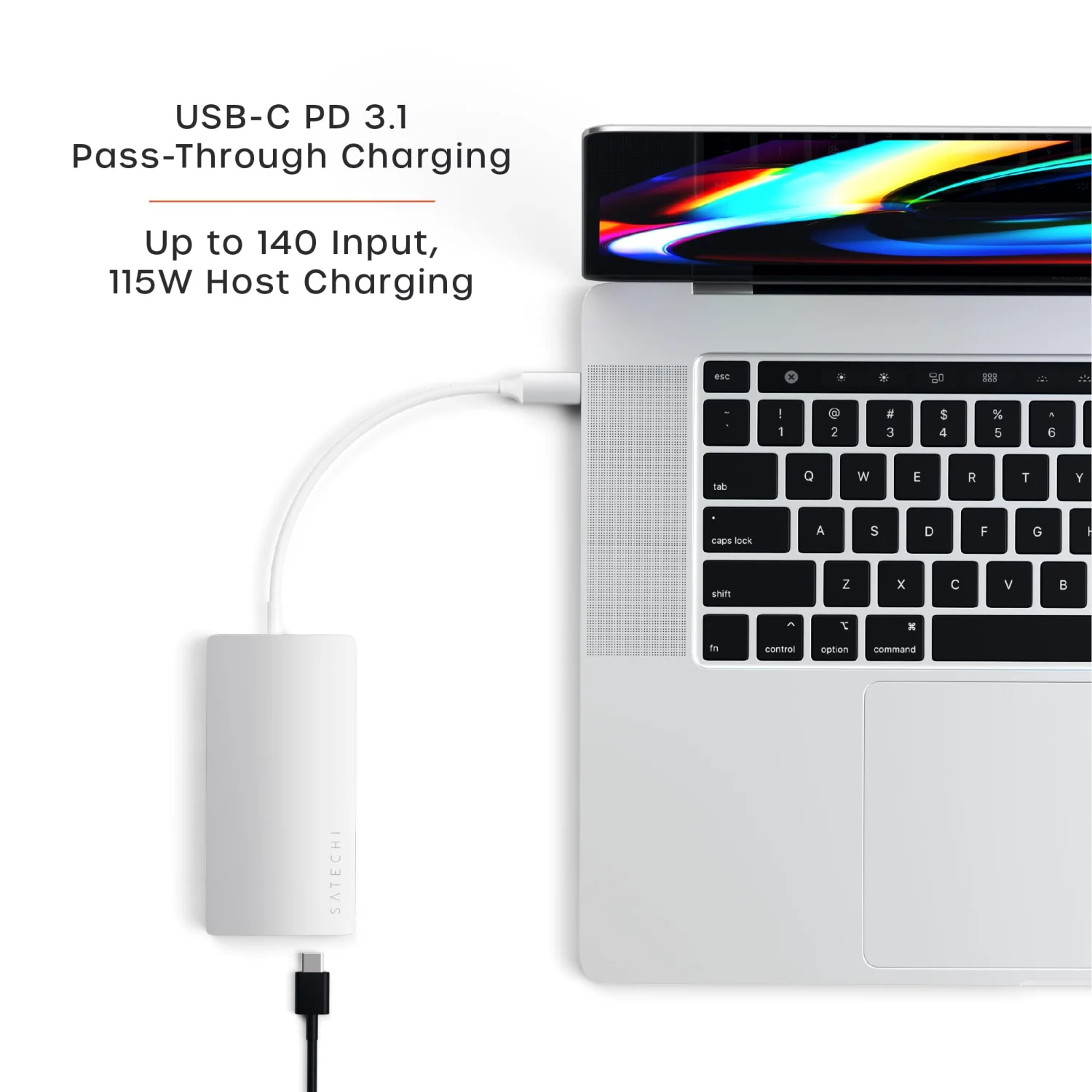 Satechi 8-in-1 USB-C Hub V2 with 115W PD Charging, 4K HDMI, Gigabit Ethernet - Silver 5