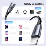 UGREEN Lightning to 3.5mm Headphone Jack Adapter MFi Certified Grey 30756