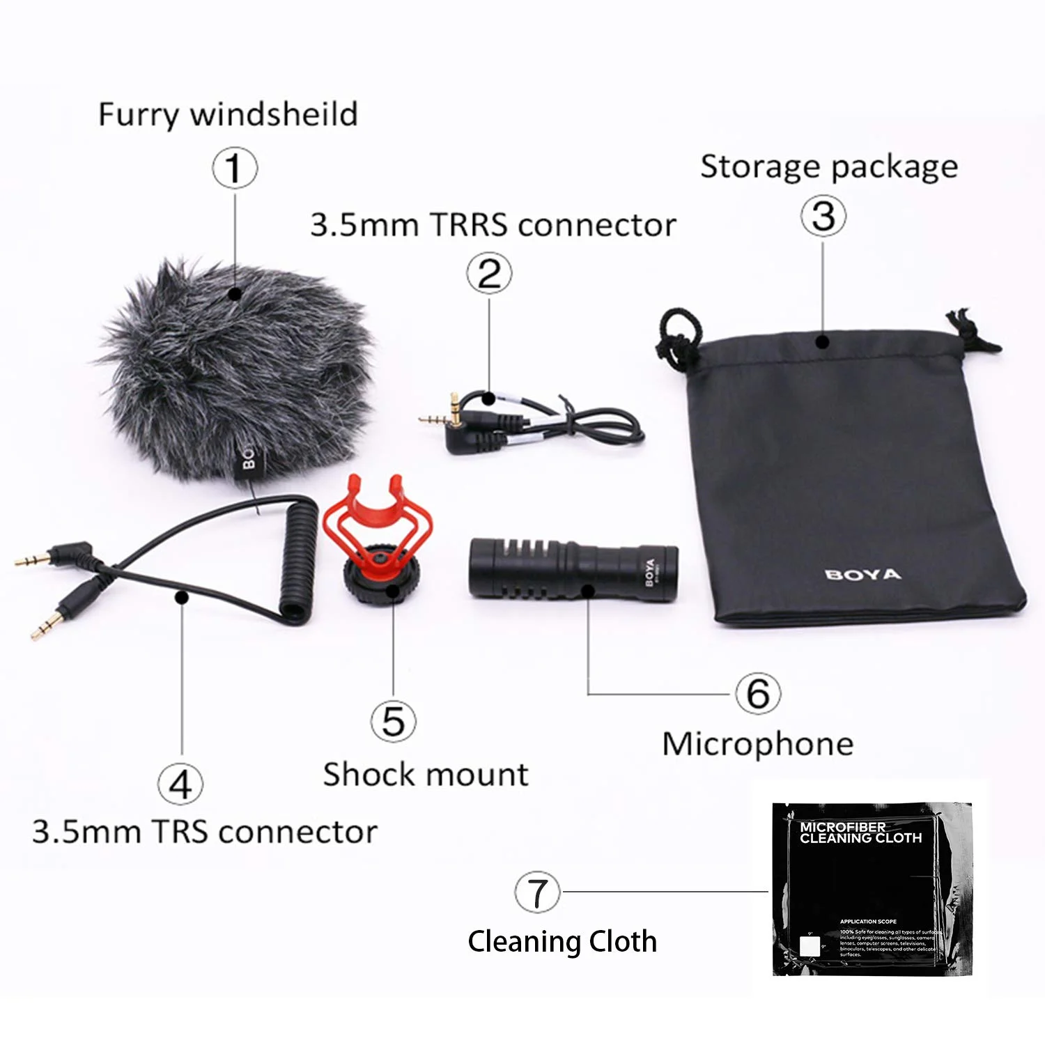 BOYA BY-MM1 Universal Cardioid Shotgun Microphone with Shock Mount 3