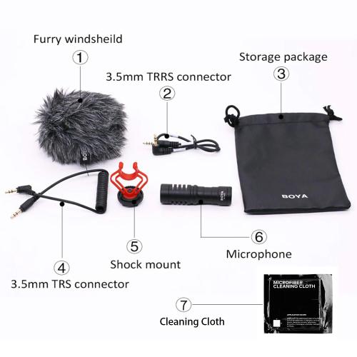 BOYA BY-MM1 Universal Cardioid Shotgun Microphone with Shock Mount