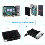 GeeekPi Armor Aluminum Heatsink Case for Raspberry Pi 4