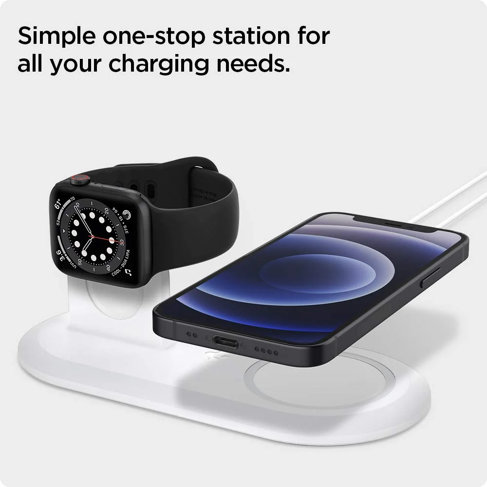Spigen Mag Fit Duo Charging Stand for MagSafe and Apple Watch 4