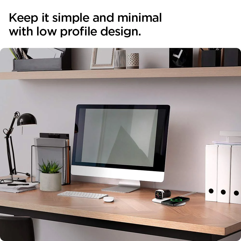 Spigen Mag Fit Duo Charging Stand for MagSafe and Apple Watch 6