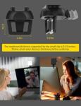 NexiGo Glow Light for Streamers, Enhanced Lighting Kit for Video Conferencing with Webcam Style Clip, Built-in Rechargeable Battery, for Streaming, Photography and Vlogging