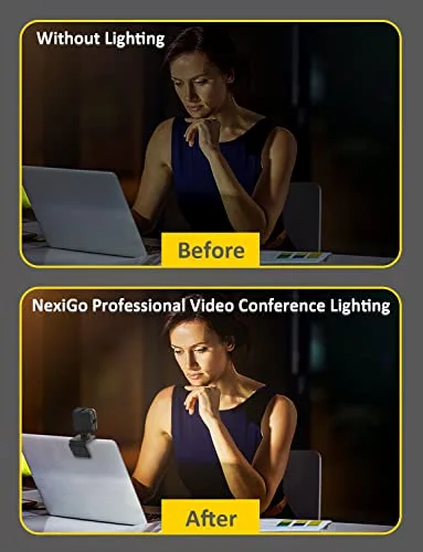 NexiGo Glow Light for Streamers, Enhanced Lighting Kit for Video Conferencing with Webcam Style Clip, Built-in Rechargeable Battery, for Streaming, Photography and Vlogging 2