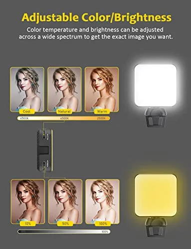 NexiGo Glow Light for Streamers, Enhanced Lighting Kit for Video Conferencing with Webcam Style Clip, Built-in Rechargeable Battery, for Streaming, Photography and Vlogging 3