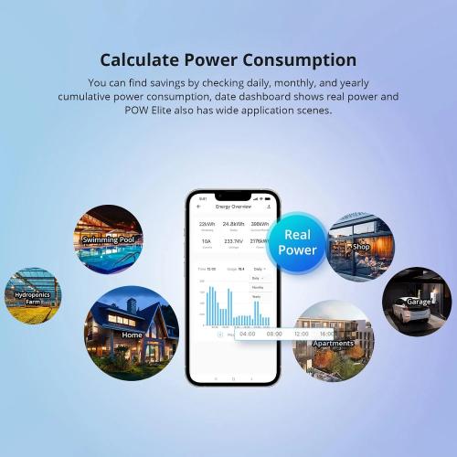 SONOFF POW Elite 20A WiFi Smart Power Meter Switch & Energy Monitor