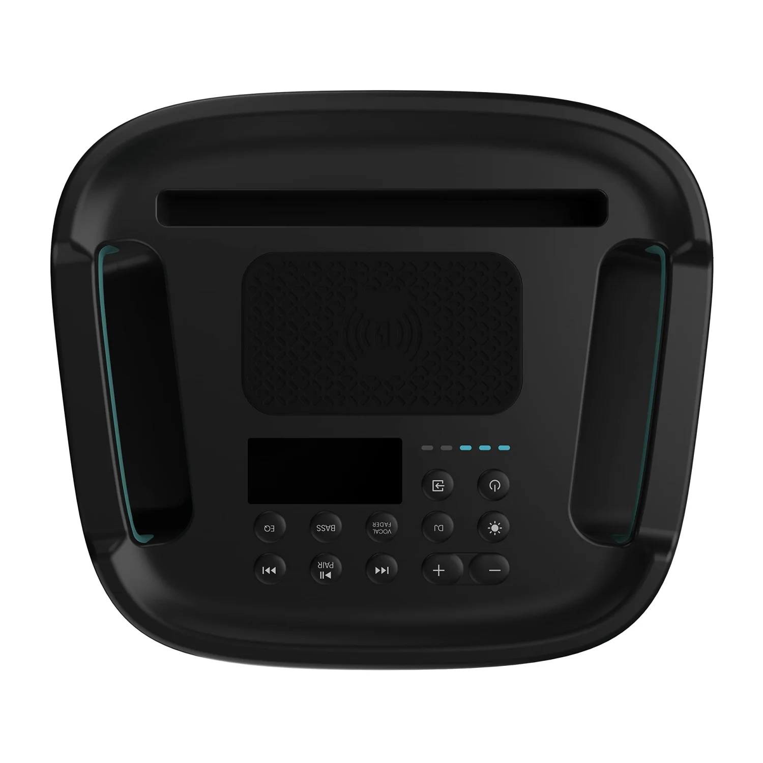 Hisense HP 110 Party Rocker One Plus Portable Party Speaker with Karaoke Mode Including 2 Microphones, 300 W Sound Volume, DJ Effects, Wireless Charging, 5 Light Effects, Up to 15 Hours Battery Life, 4