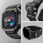 Spigen Rugged Armor Pro Band with Case for Fitbit Versa 4 / Sense 2 - Black