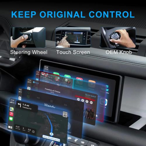 MSXTTLY Wireless CarPlay Adapter - 5GHz WiFi Plug & Play USB Dongle for Factory Wired CarPlay Cars