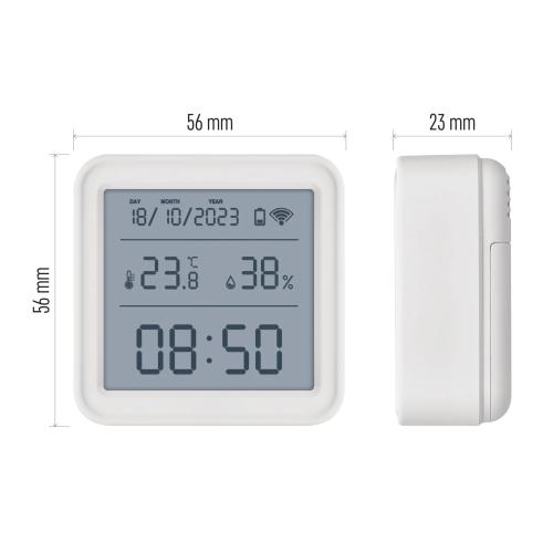 EMOS GoSmart Zigbee Smart Home Thermometer & WiFi Clock with LED Display