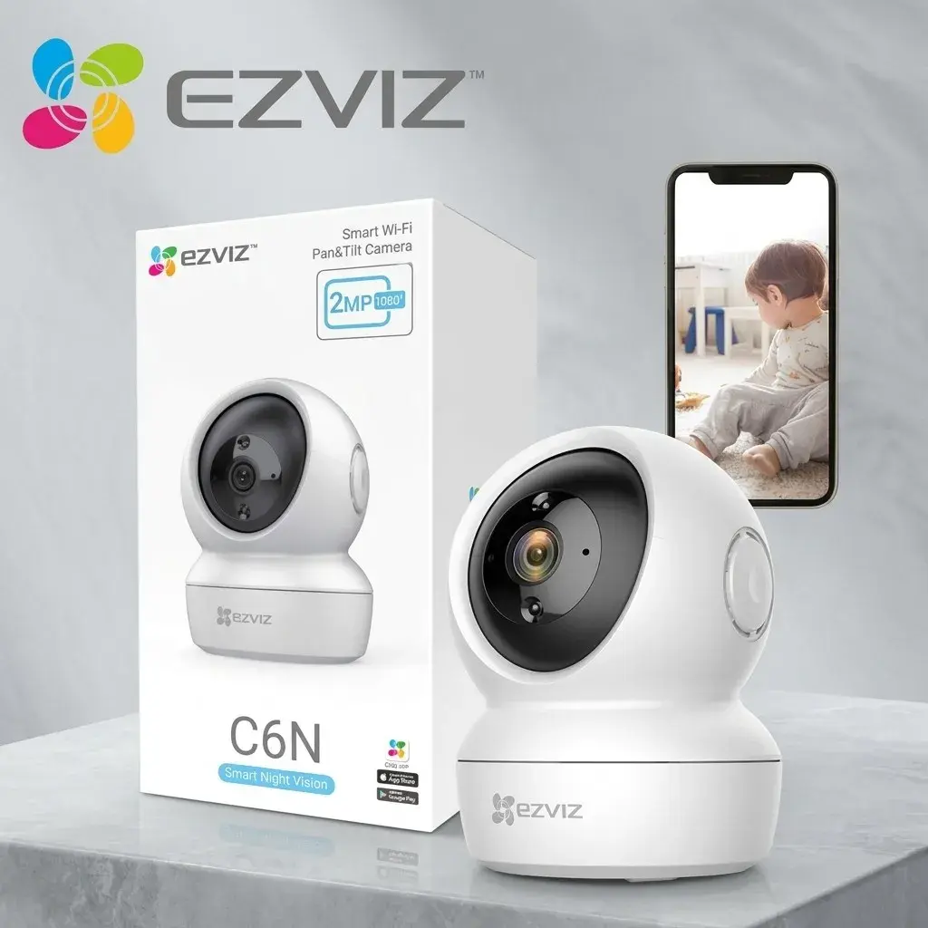 EZVIZ C6N 1080p Smart Wi-Fi Pan & Tilt Indoor Security Camera