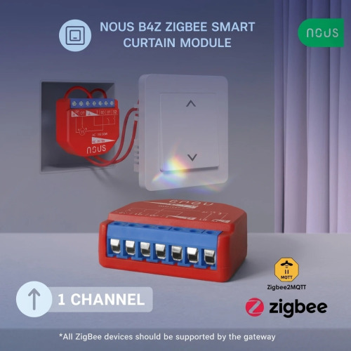 Nous B4Z Smart Zigbee Roller Shutter Controller Relay Module