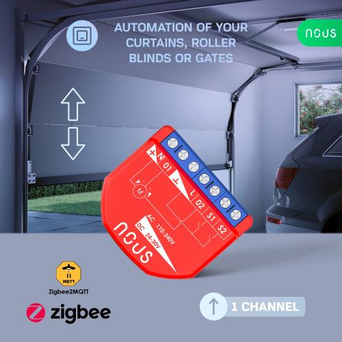 Nous B4Z Smart Zigbee Roller Shutter Controller Relay Module