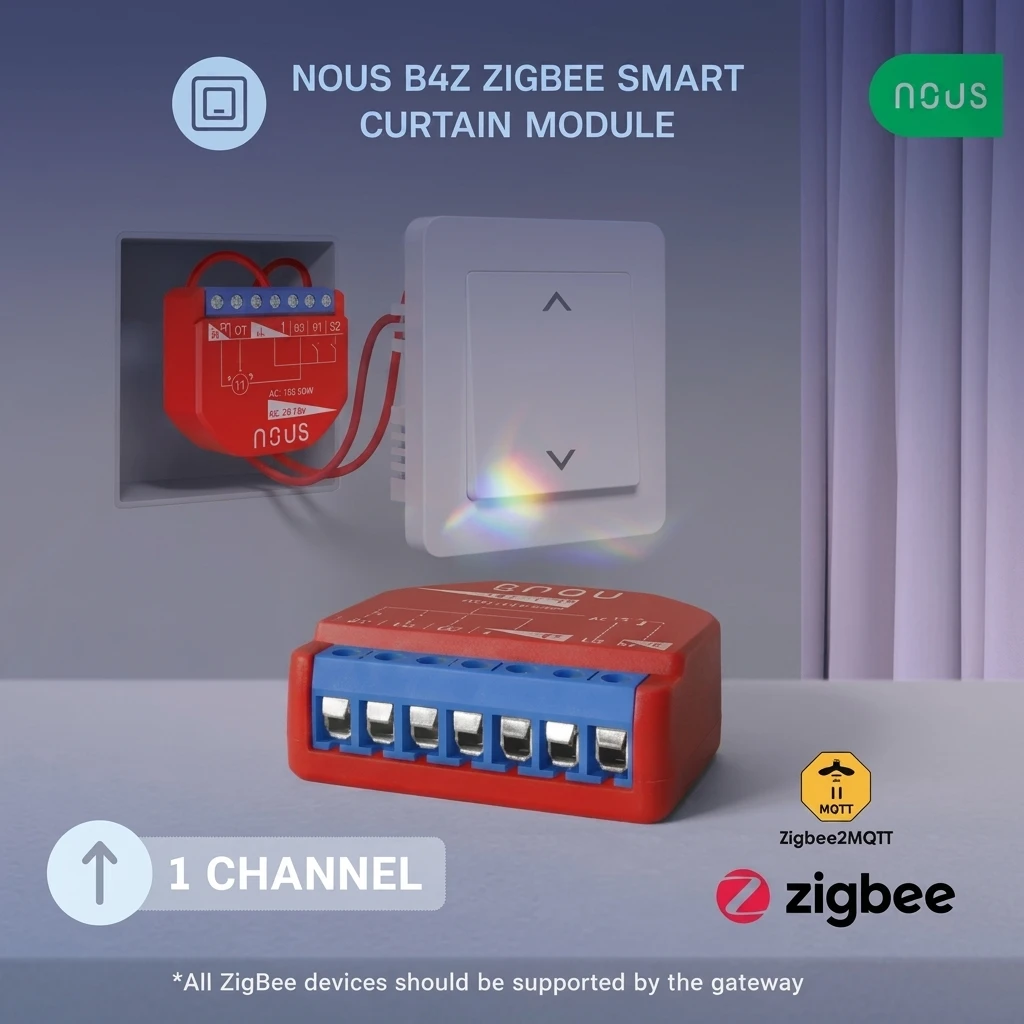 Nous B4Z Smart Zigbee Roller Shutter Controller Relay Module 2