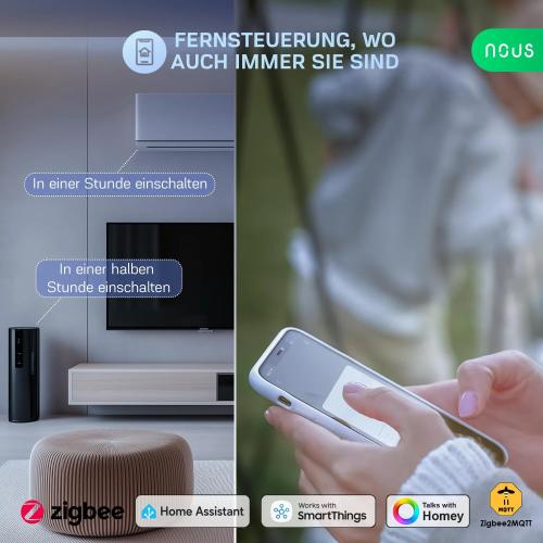 Nous A1Z ZigBee 3.0 Smart Plug with Energy Monitoring - 16A