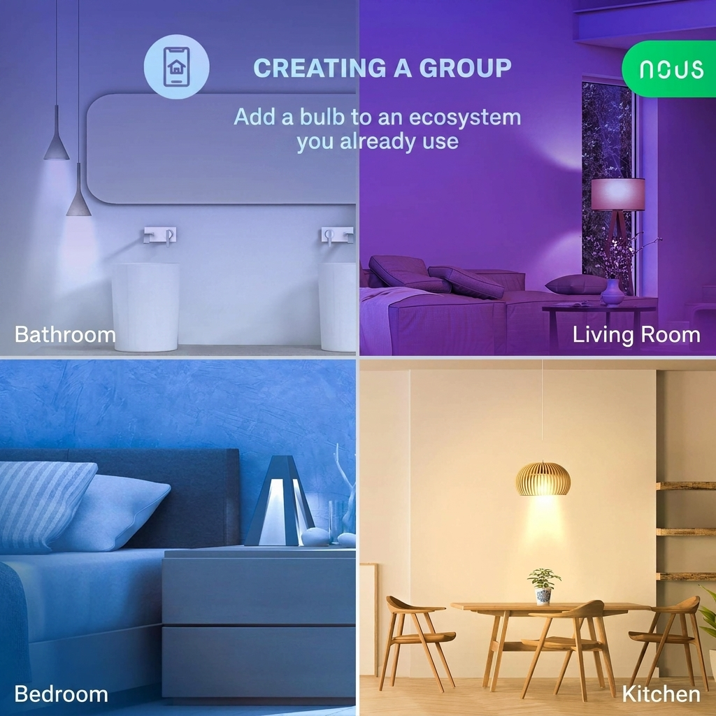 NOUS P8 Smart Matter RGB GU10 LED Bulb - Voice Controlled & Color Changing 4