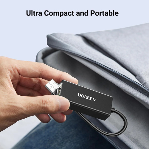 UGREEN USB 2.0 to 10/100Mbps Ethernet Network Adapter - Black 20254