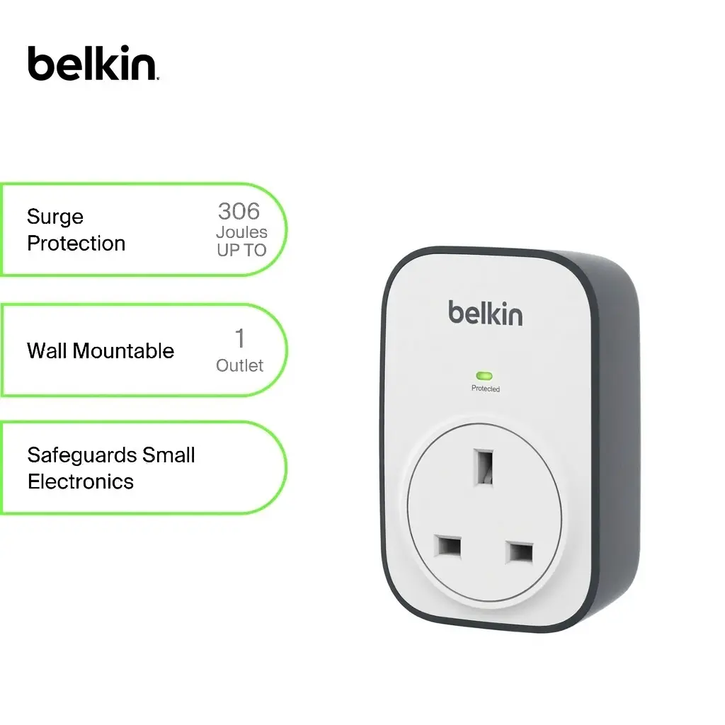 Belkin SurgeCube 1-Outlet Surge Protector - BSV102af 2
