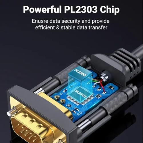UGREEN USB to RS232 Serial DB9 Adapter Cable, 6ft (PL2303 Chipset) 20222