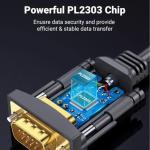 UGREEN USB to RS232 Serial DB9 Adapter Cable, 6ft (PL2303 Chipset) 20222