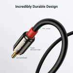 UGREEN 3.5mm to 2RCA Male Stereo Audio Cable - 2 Meters, HiFi Sound Adapter 10584