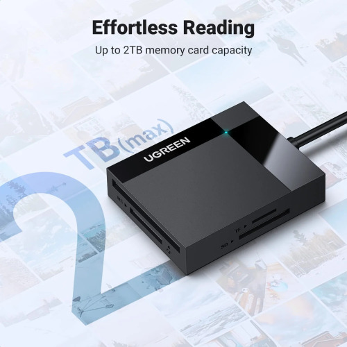 UGREEN USB 3.0 4-in-1 Multi-Card Reader Hub for SD, TF, CF, and MS Cards 30333