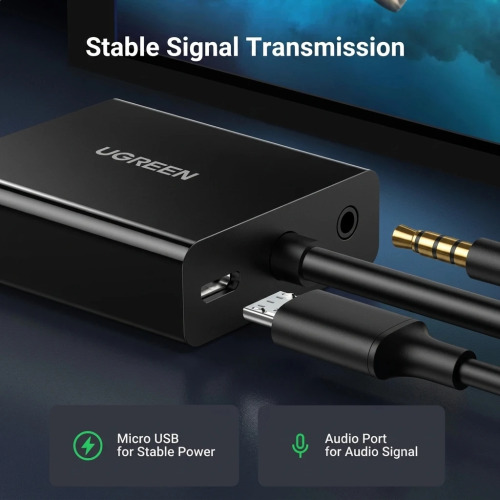 UGREEN Active HDMI Female to VGA Male Adapter with 3.5mm Audio & Micro USB Power 20694