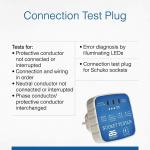 as - Schwabe 45100 Socket Tester & Phase Fault Diagnostic Plug for Schuko Sockets