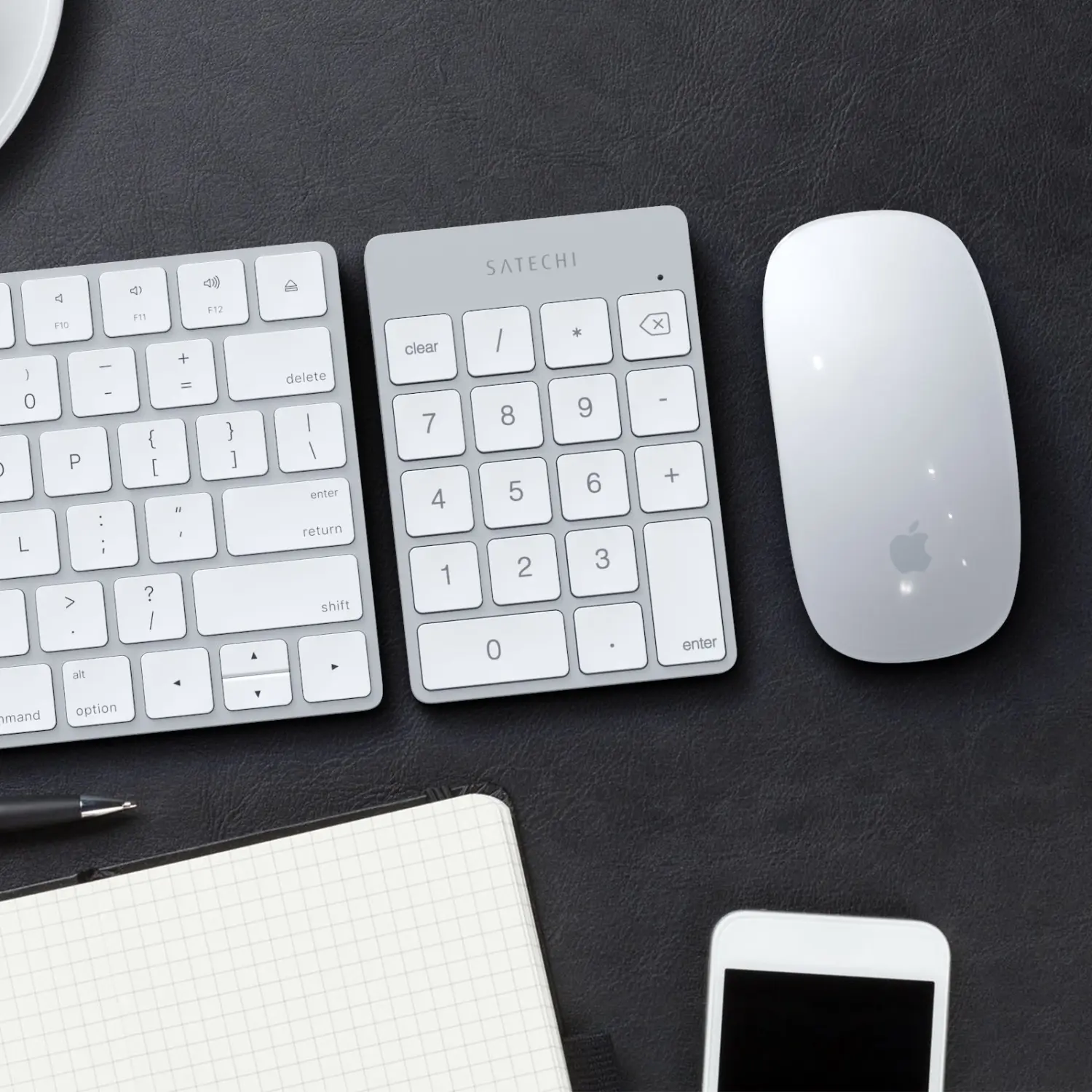 Satechi Slim Aluminum Bluetooth Wireless Keypad & 18-Key Number Pad - Silver 2
