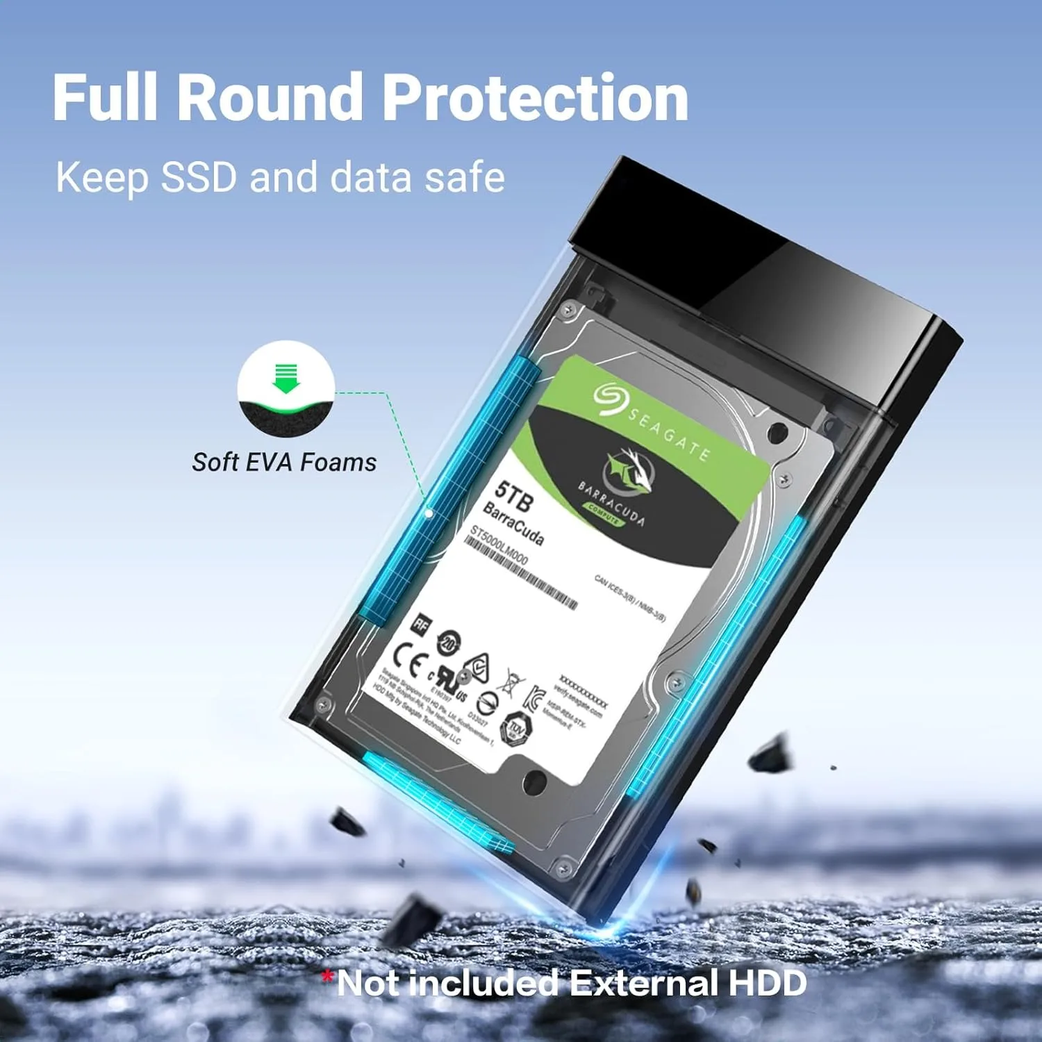 UGREEN 2.5-inch USB 3.0 to SATA III Hard Drive Enclosure Adapter - 5Gbps 30848 4