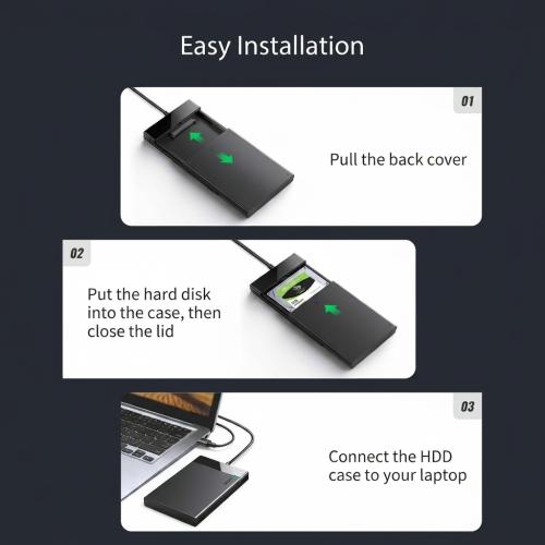 UGREEN 2.5-Inch USB 3.0 SATA External Hard Drive Enclosure & SSD Caddy 30847