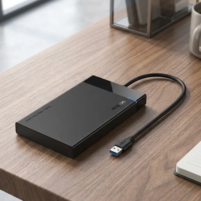 UGREEN 2.5-Inch USB 3.0 SATA External Hard Drive Enclosure & SSD Caddy 30847