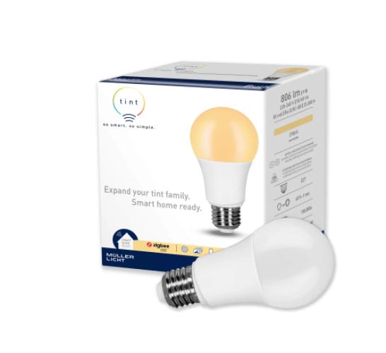 Tint by Müller-Licht Smart LED Bulb, E27, Dimmable Warm White, Zigbee Compatible