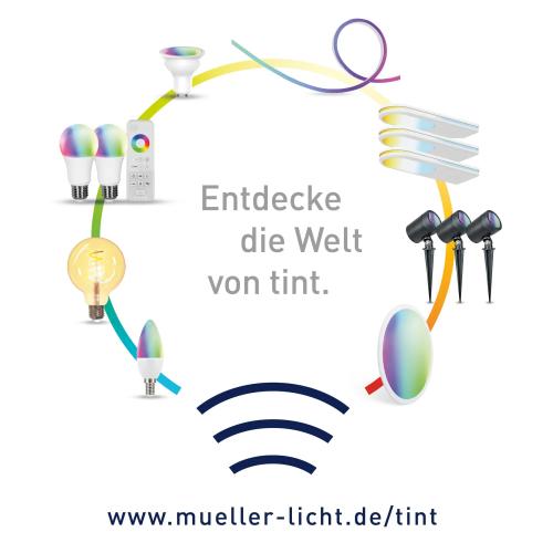 Tint by Müller-Licht Smart LED Bulb, E27, Dimmable Warm White, Zigbee Compatible