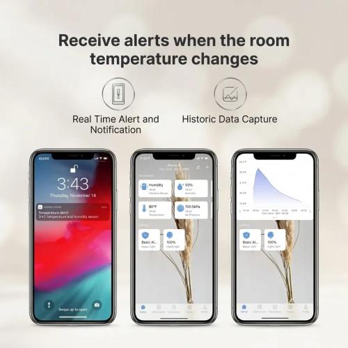 Aqara Temperature, Humidity, and Pressure Sensor – Smart Home Automation Zigbee Monitor
