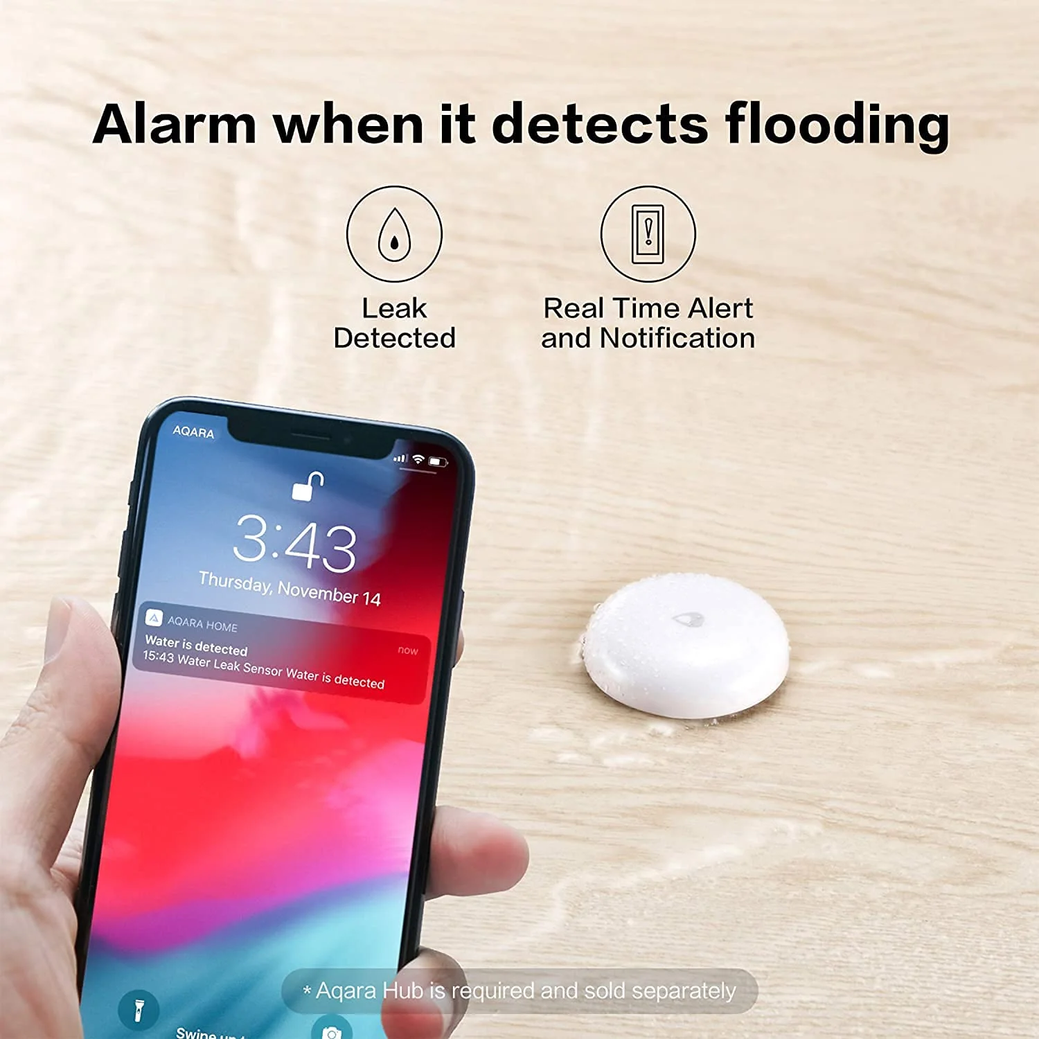 Aqara Smart Water Leak Sensor - Zigbee Leak Detector for Home Automation 3