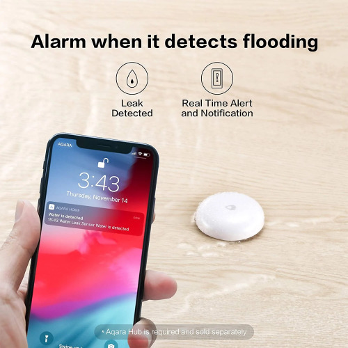 Aqara Smart Water Leak Sensor - Zigbee Leak Detector for Home Automation
