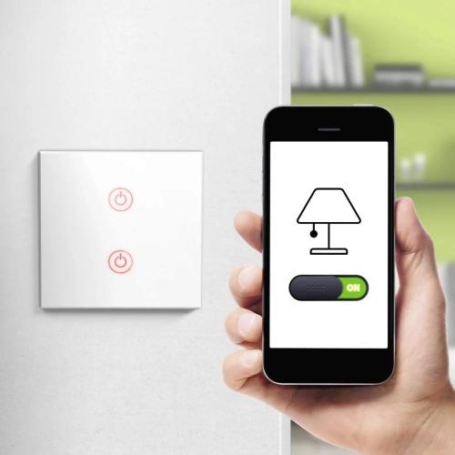 Hama WiFi Wall Switch/WiFi Touch Light Switch, 00176551 [Energy Class A]