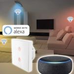 Hama WiFi Wall Switch/WiFi Touch Light Switch, 00176551 [Energy Class A]