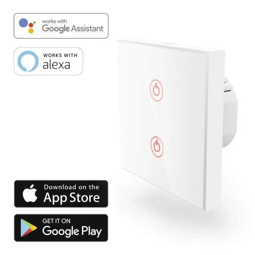 Hama WiFi Wall Switch/WiFi Touch Light Switch, 00176551 [Energy Class A]