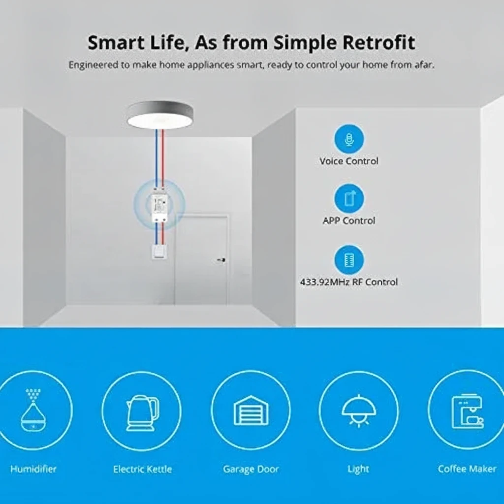 SONOFF Basic R2 10A Smart WiFi Wireless DIY Light Switch Module 3