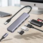 UGREEN 4-Port USB 3.0 Data Hub with USB-C Power Port (15cm) 50985