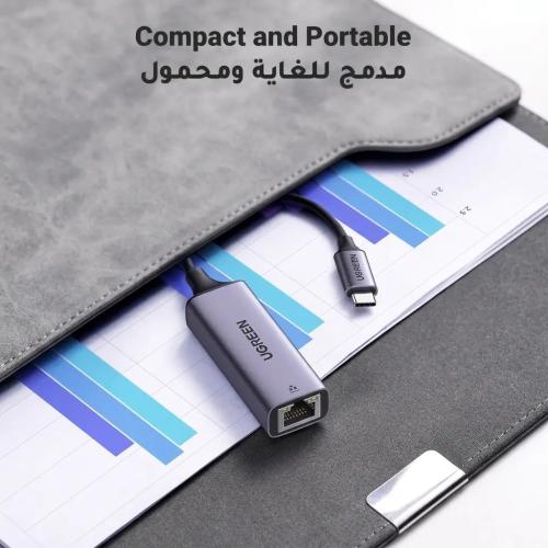 UGREEN USB-C to Gigabit Ethernet Adapter, 1000Mbps RJ45 Network Converter, Aluminum Housing 50737